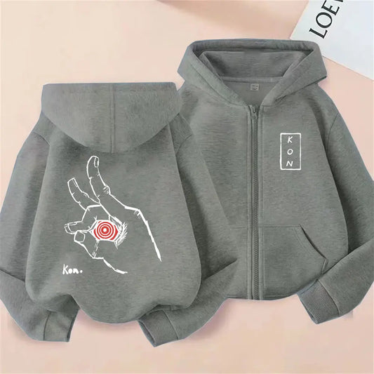 Chainsaw Man Sweat à Capuche Zippé – Symbole Main Édition Kaki