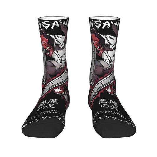 Chainsaw Man Printed Socks – Manga Logo Black Edition