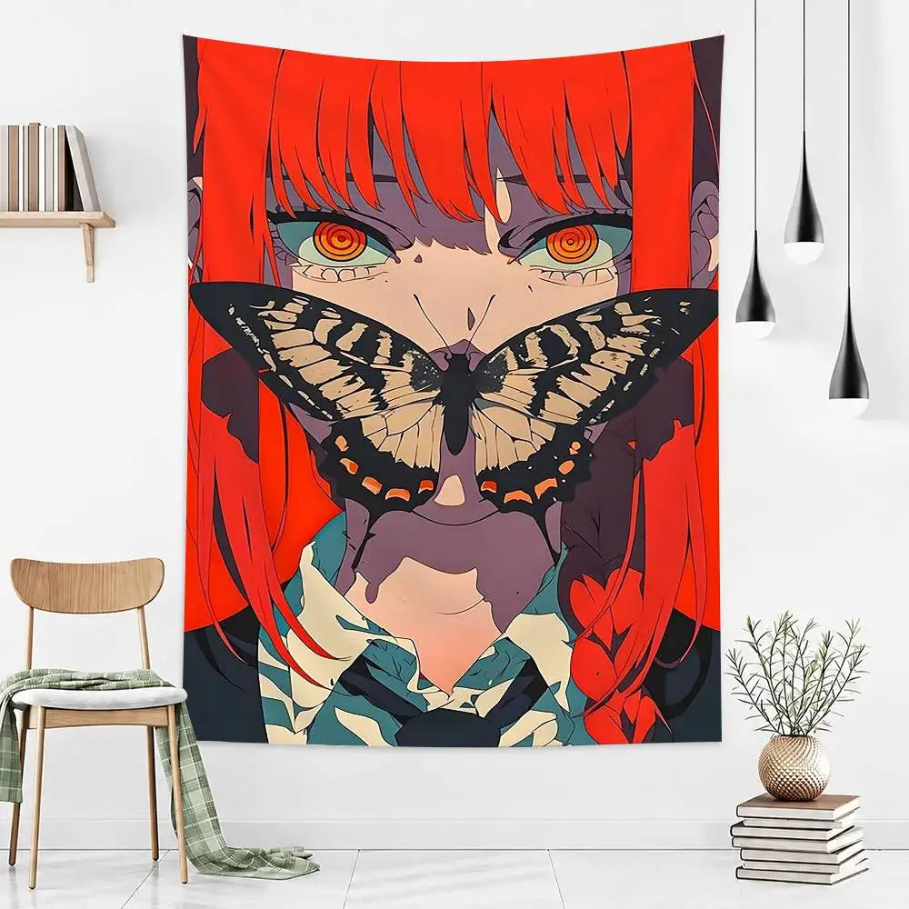 Chainsaw Man Wall Tapestry - Makima Cigarette Dark Edition