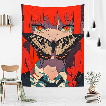 Chainsaw Man Wall Tapestry - Makima Cigarette Dark Edition