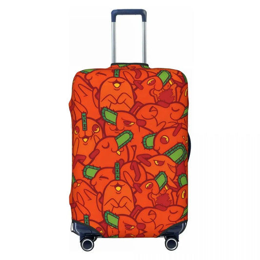 Chainsaw Man Housse de Valise – Pochita Devil Motif Orange Style Pattern