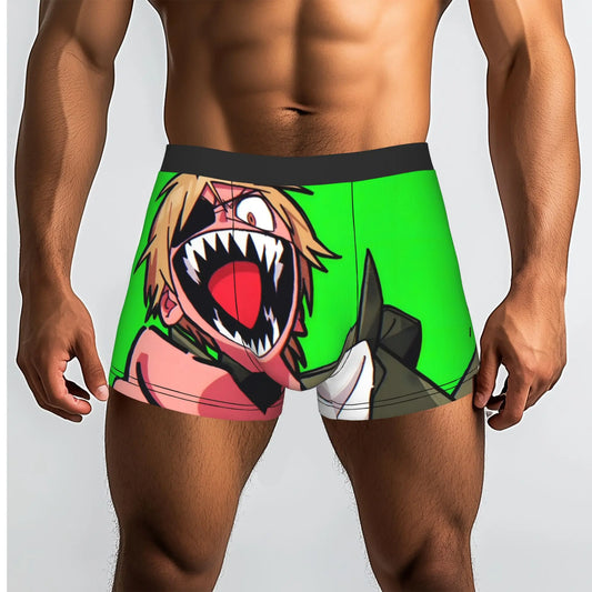 Chainsaw Man Boxer Homme – Denji Diable Sourire Édition Verte