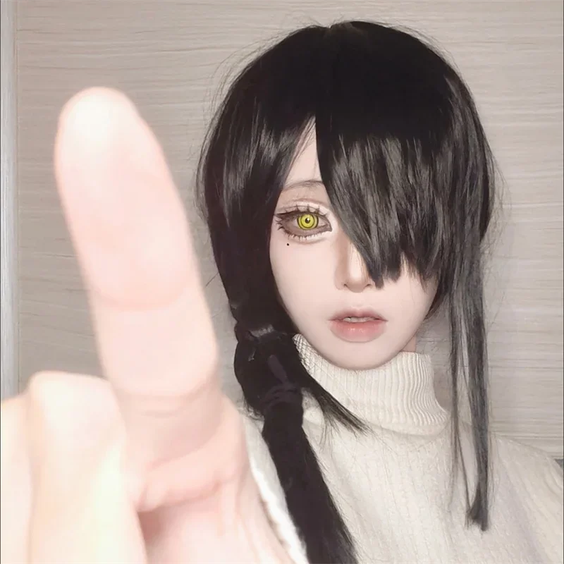 Chainsaw Man Cosplay Wig – Reze Perruque Longue Noire
