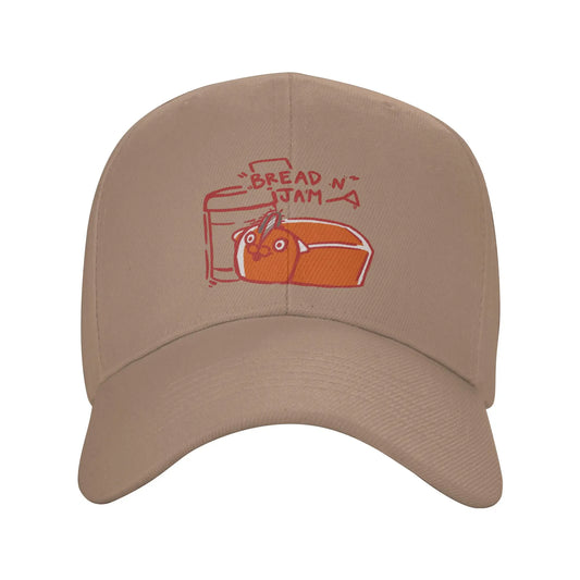 Chainsaw Man Casquette Brodée – Pochita Bread N Jam Édition Beige