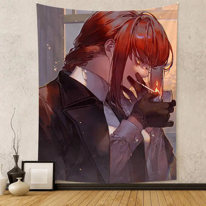 Chainsaw Man Wall Tapestry - Makima Cigarette Dark Edition
